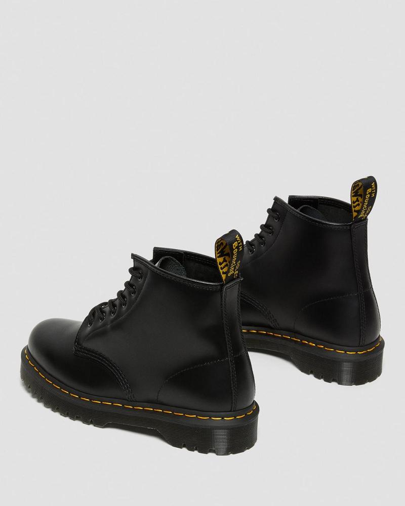 Men's Dr Martens 101 Bex Smooth Leather Ankle Boots Black | AU 405BEX